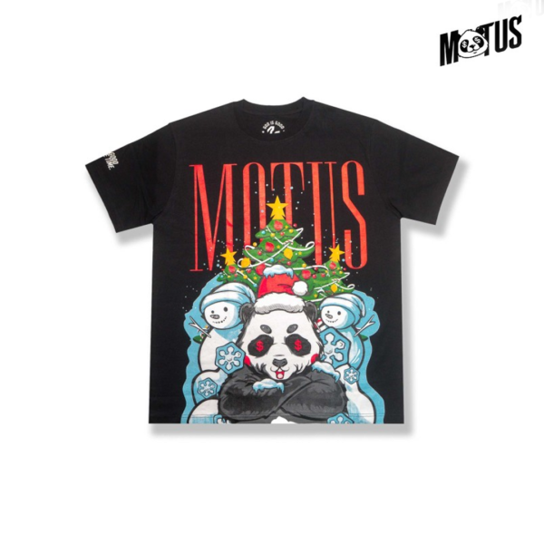 RICH PANDA CHRISTMAS BLACK TEE