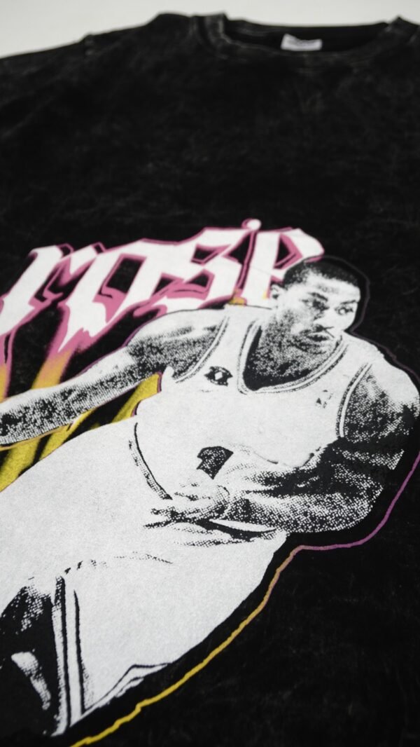 DERRICK ROSE BLACK WASHED TEE - Image 4